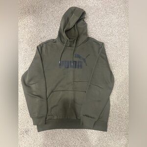 Puma Men's Dark Green Essentials Hoodie